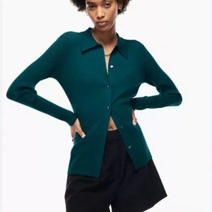 Babaton Teal Button-Up Sweater